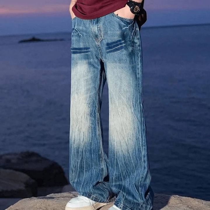 Baggy Flare Jeans / Blue